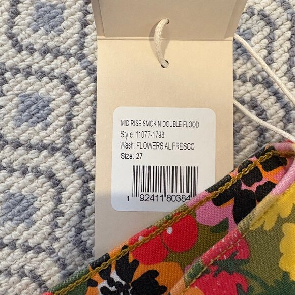 NWT MOTHER The Mid Rise Smokin' Double Flood - Flowers Al Fresco - 27 - Picture 2 of 3